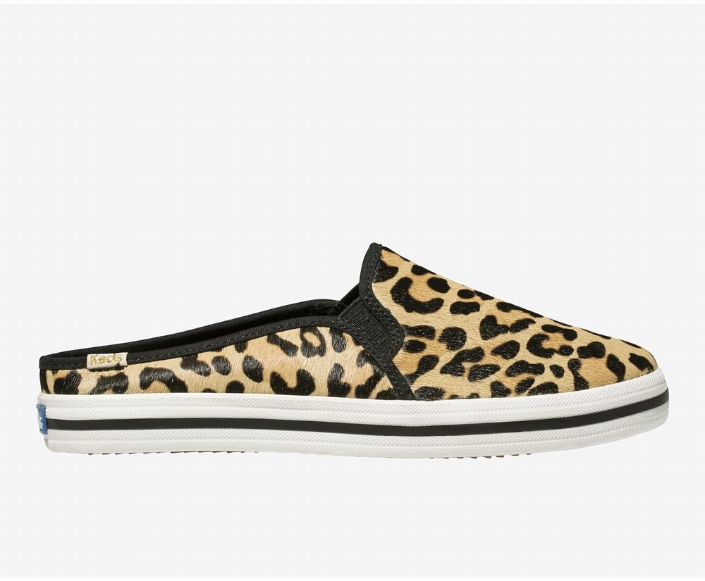 Women's Keds x kate spade new york Double Decker Leopard Moxie Mule Leopard 0358946RF - South Africa